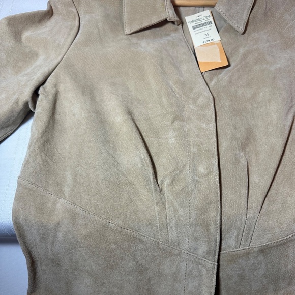 Pleated Suede 3/4 sleeve shirt - new with tags - Picture 7 of 8